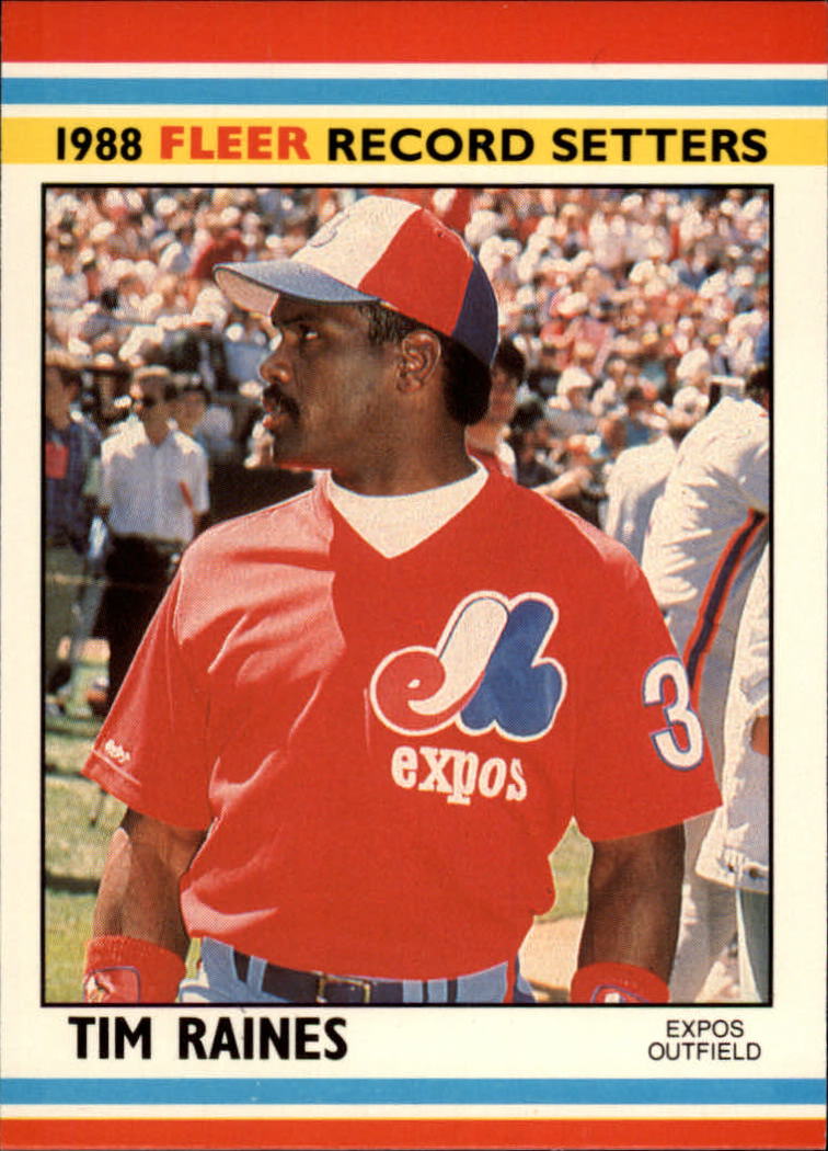 1988 Fleer Record Setters Baseball Cards       030      Tim Raines